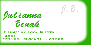julianna benak business card